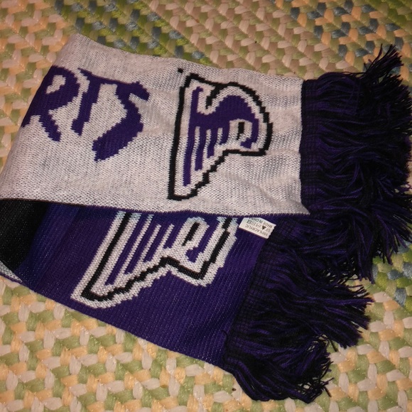 Stonehill College Purple “Ace” the Skyhawk Scarf - Picture 7 of 7
